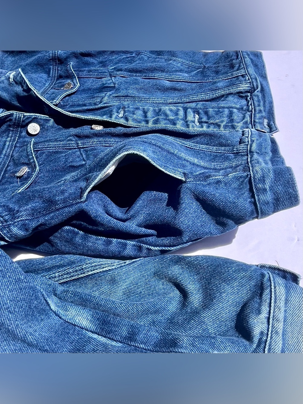Vintage 90s Jean Jacket Disney Patch 1999 Mickey Gloria Vanderbilt Denim Crop S - Picture 11 of 13